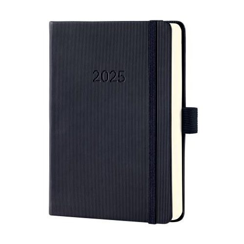 Naptár, A6, napi, 2025, kemény borító, SIGEL "Conceptum", fekete