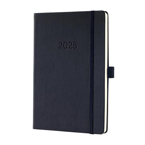 Naptár, A5, heti, 2025, kemény borító, SIGEL "Conceptum", fekete