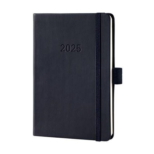 Naptár, A6, heti, 2025, kemény borító, SIGEL "Conceptum", fekete