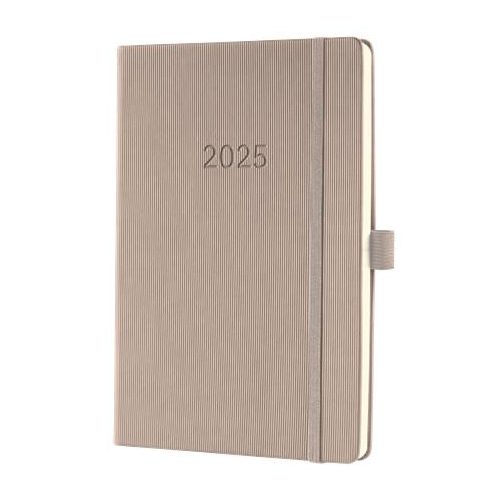 Naptár, A5, heti, 2025, kemény borító, SIGEL "Conceptum", taupe