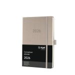 Naptár, A5, heti, 2026, kemény borító, SIGEL "Conceptum", taupe