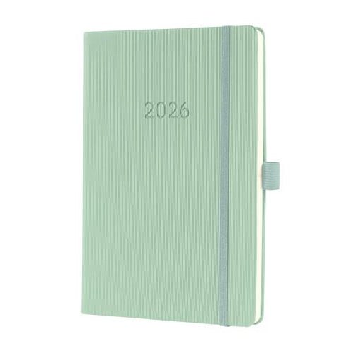 Naptár, A5, heti, 2026, kemény borító, SIGEL "Conceptum", mentazöld