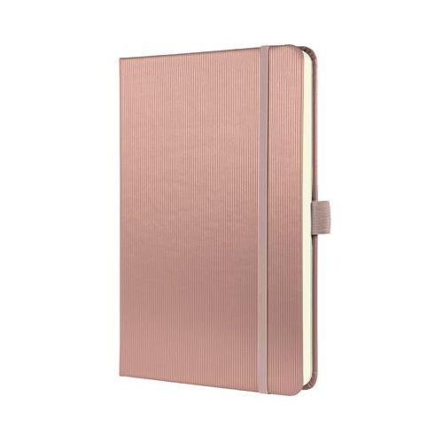 Jegyzetfüzet, exkluzív, A5, vonalas, 97 lap, keményfedeles, SIGEL "Conceptum", pink metál