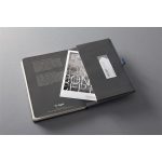 Jegyzetfüzet, exkluzív, A5, vonalas, 97 lap, keményfedeles, SIGEL "Conceptum", szürke metál