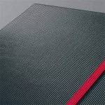 Jegyzetfüzet, exkluzív, A5, kockás, 97 lap, keményfedeles, SIGEL "Conceptum Red Edition", fekete-piros