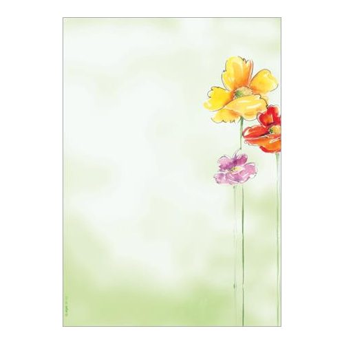 Előnyomott papír, A4, 90g, SIGEL "Spring Flowers"