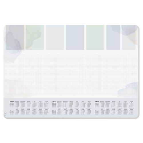 Könyökalátét, 595x410 mm, 3 éves és heti tervezővel, SIGEL "Pastel"