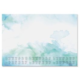   Könyökalátét, 595x410 mm, 3 éves és heti tervezővel, SIGEL "Watercolor Sea"