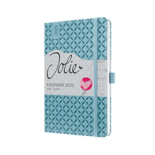 Naptár, A5, heti, 2025, kemény borító, SIGEL "Jolie", égszínkék
