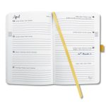 Naptár, A5, heti, 2025, kemény borító, SIGEL "Jolie", mangó