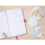 Naptár, A6, heti, 2025, kemény borító, SIGEL "Jolie", Grey love