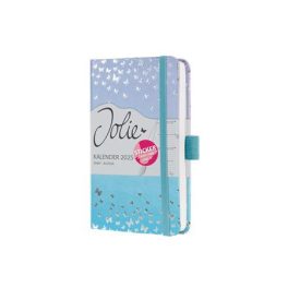   Naptár, A6, heti, 2025, kemény borító, SIGEL "Jolie", Butterfly Confetti Sky