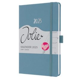   Naptár, A5, heti, 2025, dombornyomott borító, SIGEL "Jolie", kobalt kék