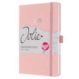   Naptár, A5, heti, 2025, dombornyomott borító, SIGEL "Jolie", lágy rózsaszín
