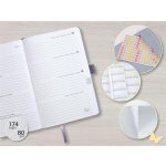 Naptár, A5, heti, 2025, dombornyomott borító, SIGEL "Jolie", lágy rózsaszín