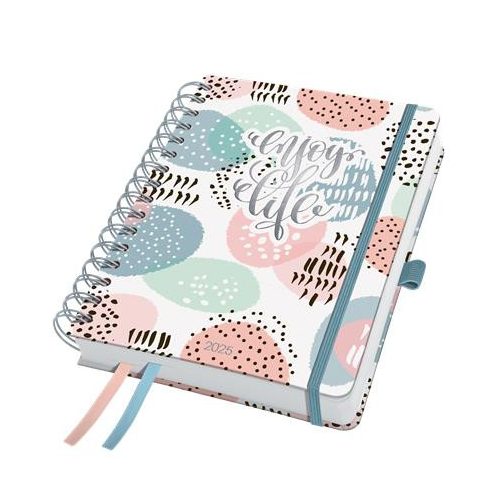 Naptár, spirál, A5, heti, 2025, kemény borító, SIGEL "Jolie", Rose Inspiration