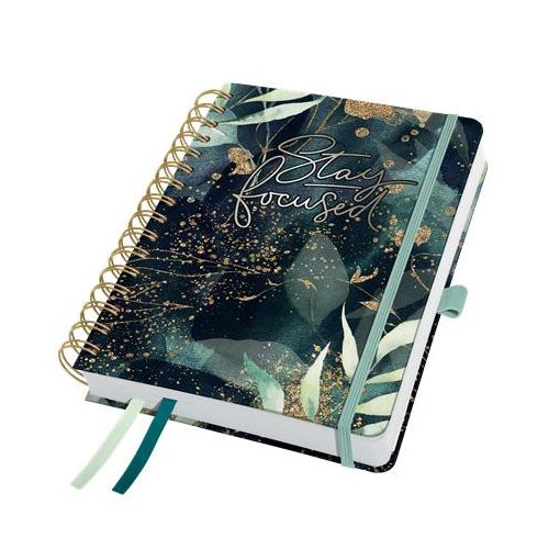 Naptár, spirál, A5, heti, 2025, kemény borító, SIGEL "Jolie", Stay focused