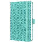 Naptár, A6, heti, 2026, kemény borító, SIGEL "Jolie", aqua zöld