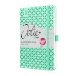 Naptár, A6, heti, 2026, kemény borító, SIGEL "Jolie", menta zöld