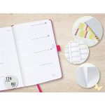 Naptár, A5, heti, 2026, kemény borító, SIGEL "Jolie", menta zöld