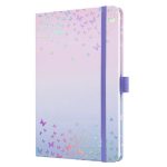 Naptár, A5, heti, 2026, kemény borító, SIGEL "Jolie", Butterfly Confetti Candy