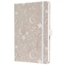   Naptár, A5, heti, 2026, kemény borító, SIGEL "Jolie", Cosmic Fantasy Beige