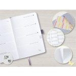 Naptár, A5, heti, 2026, dombornyomott borító, SIGEL "Jolie", kobalt kék