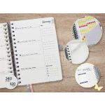 Naptár, spirál, A5, heti, 2026, kemény borító, SIGEL "Jolie", Good Vibes