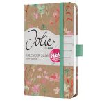 Naptár, A6, heti, 2026, kemény borító, SIGEL "Jolie", Green Floral Serenity