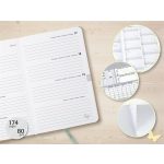 Naptár, A5, heti, 2026, kemény borító, SIGEL "Jolie", Green Floral Serenity