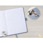 Jegyzetfüzet, exkluzív, A5, vonalas, 96 lap, keményfedeles, SIGEL "Jolie", porkék