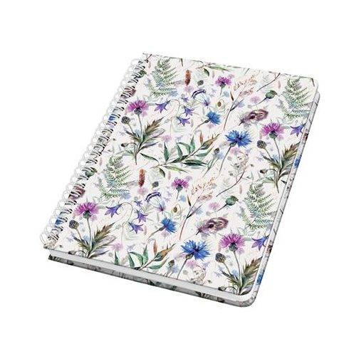 Spirálfüzet, 162x215 mm, pontrácsos, 60 lap, keményfedeles, SIGEL "Jolie", Misty Meadows