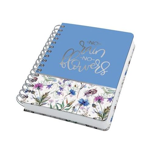 Spirálfüzet, 168x215 mm, pontrácsos, 120 lap, keményfedeles, SIGEL "Jolie", Misty Meadows