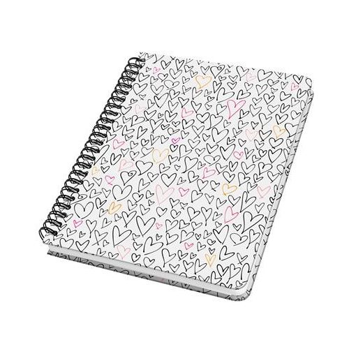 Spirálfüzet, 162x215 mm, pontrácsos, 60 lap, keményfedeles, SIGEL "Jolie", Wild Hearts