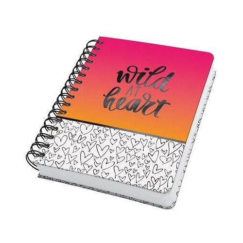 Spirálfüzet, 168x215 mm, pontrácsos, 120 lap, keményfedeles, SIGEL "Jolie", Wild Hearts