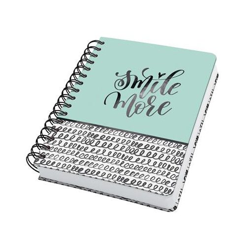 Spirálfüzet, 168x215 mm, pontrácsos, 120 lap, keményfedeles, SIGEL "Jolie", Curly Mint