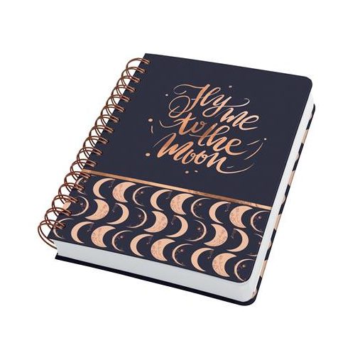 Spirálfüzet, 168x215 mm, pontrácsos, 120 lap, keményfedeles, SIGEL "Jolie", Moonlight Melody
