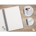 Spirálfüzet, 162x215 mm, pontrácsos, 60 lap, keményfedeles, SIGEL "Jolie Ginko Harmony"