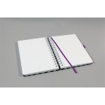 Spirálfüzet, 168x215 mm, pontrácsos, 120 lap, keményfedeles, SIGEL "Jolie", Good Vibes, black