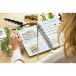 Spirálfüzet, 168x215 mm, sima, 120 lap, keményfedeles, SIGEL "Jolie Garden Love"