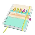 Spirálfüzet, 168x215 mm, pontrácsos, 120 lap, keményfedeles, SIGEL "Jolie Summer Breeze"