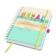 Spirálfüzet, 168x215 mm, pontrácsos, 120 lap, keményfedeles, SIGEL "Jolie Summer Breeze"