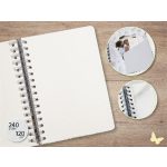 Spirálfüzet, 168x215 mm, pontrácsos, 120 lap, keményfedeles, SIGEL "Jolie Eucalyptus Night"