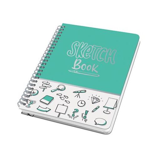 Spirálfüzet, 162x215 mm, pontrácsos, 60 lap, keményfedeles, SIGEL "Jolie", Sketch Book