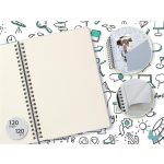 Spirálfüzet, 162x215 mm, pontrácsos, 60 lap, keményfedeles, SIGEL "Jolie", Sketch Book