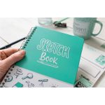 Spirálfüzet, 162x215 mm, pontrácsos, 60 lap, keményfedeles, SIGEL "Jolie", Sketch Book