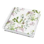 Spirálfüzet, 234x215 mm, sima, 120 lap, keményfedeles, SIGEL "Jolie Fairytale Garden"