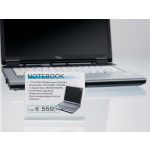 Laptartó, "L", döntött, 90x65 mm, SIGEL