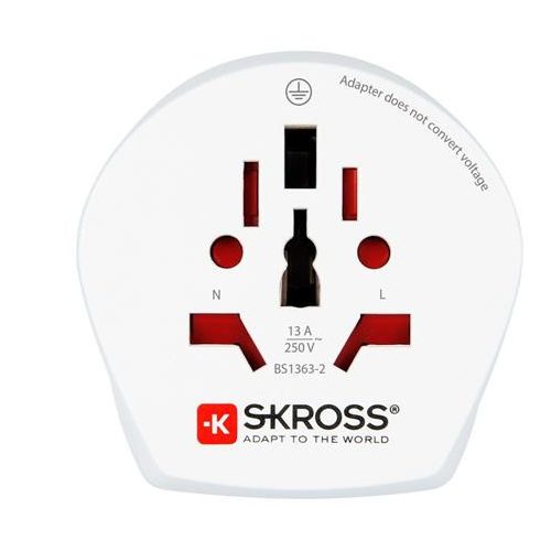 Adapter, Ausztráliába, Kínába, Európába utazóknak, földelt, SKROSS