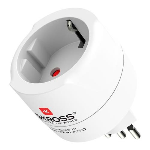 Adapter, Svájcba, Olaszországba, Brazíliába utazóknak, földelt, SKROSS